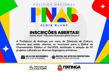 INSCRIÇÕES ABERTAS!