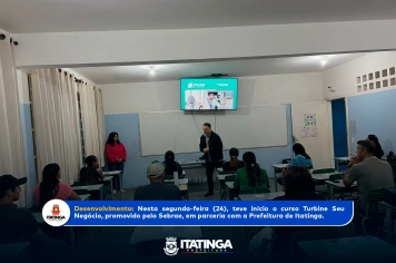 Curso “Turbine Seu Negócio” tem início em Itatinga