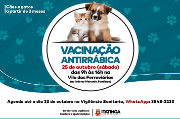 VACINAÇÃO CONTRA RAIVA - OUTUBRO