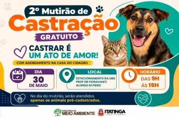2º Mutirão de Castração Gratuito
