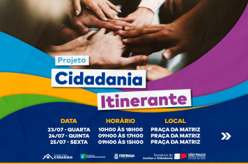 PROJETO CIDADANIA ITINERANTE EM ITATINGA!