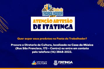 Quer expor seus produtos na Festa do Trabalhador? 