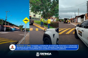 Prefeitura conclui revitalização da sinalização viária no bairro CDHU Mário Covas