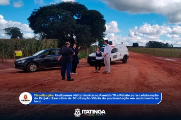 Visita técnica para elaboração de Projeto Executivo de Sinalização Viária