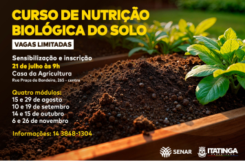 CURSO GRATUITO: NUTRIÇÃO BIOLÓGICA DO SOLO 
