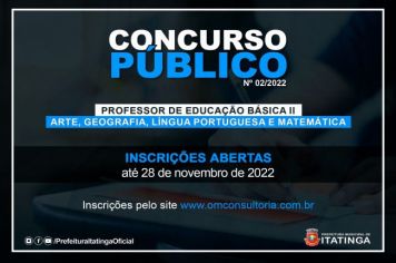 CONCURSO PÚBLICO Nº 02/2022 - PROFESSOR