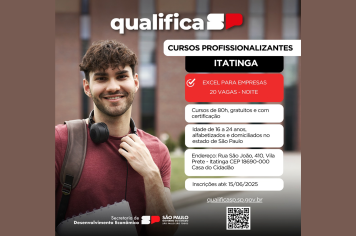 Oportunidade para jovens de Itatinga!