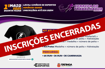  INSCRIÇÕES ENCERRADAS!