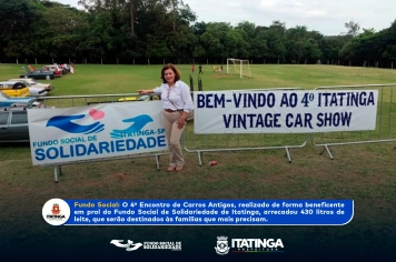 4º Encontro de Carros Antigos arrecada 430 litros de leite em Itatinga