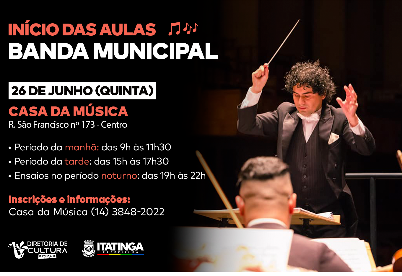 Vem aí o início das aulas da Banda Municipal!
