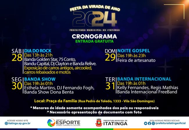 FESTA DA VIRADA DE ANO EM ITATINGA!