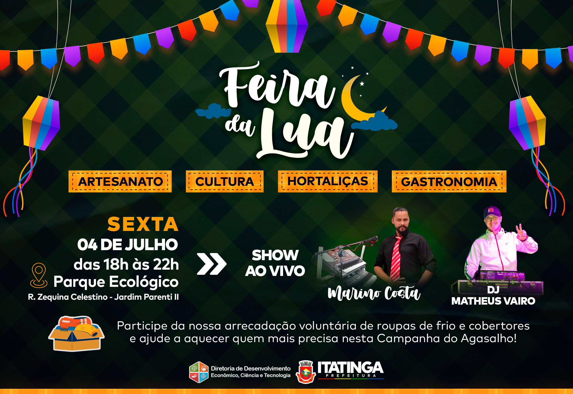 VEM PRA FEIRA DA LUA – NESTA SEXTA, 4 DE JULHO!