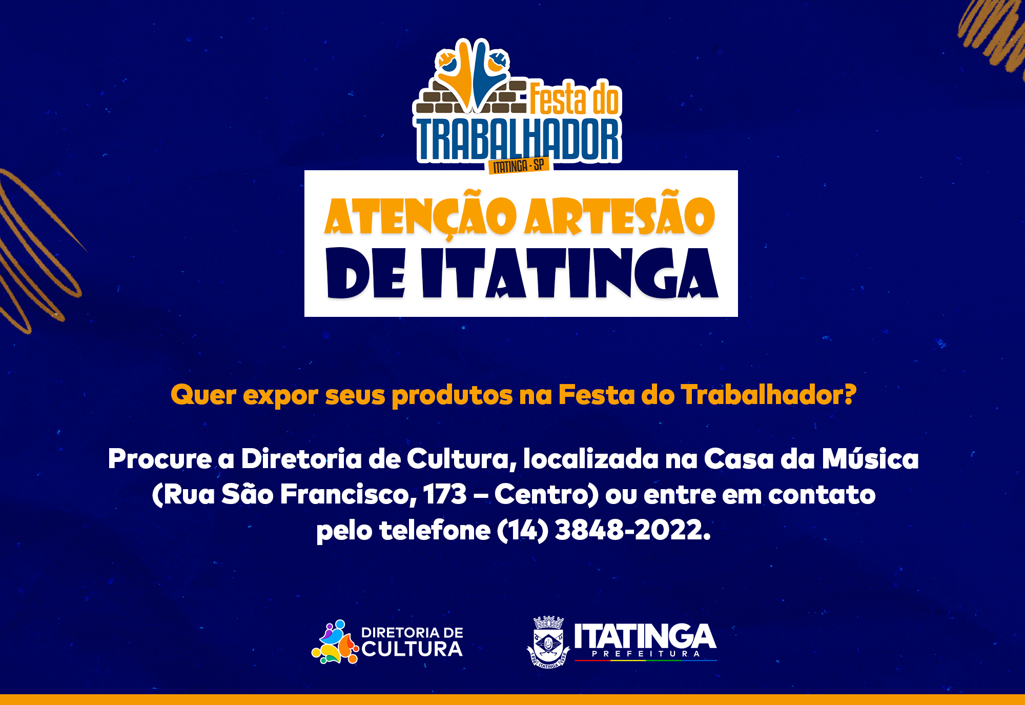 Quer expor seus produtos na Festa do Trabalhador? 