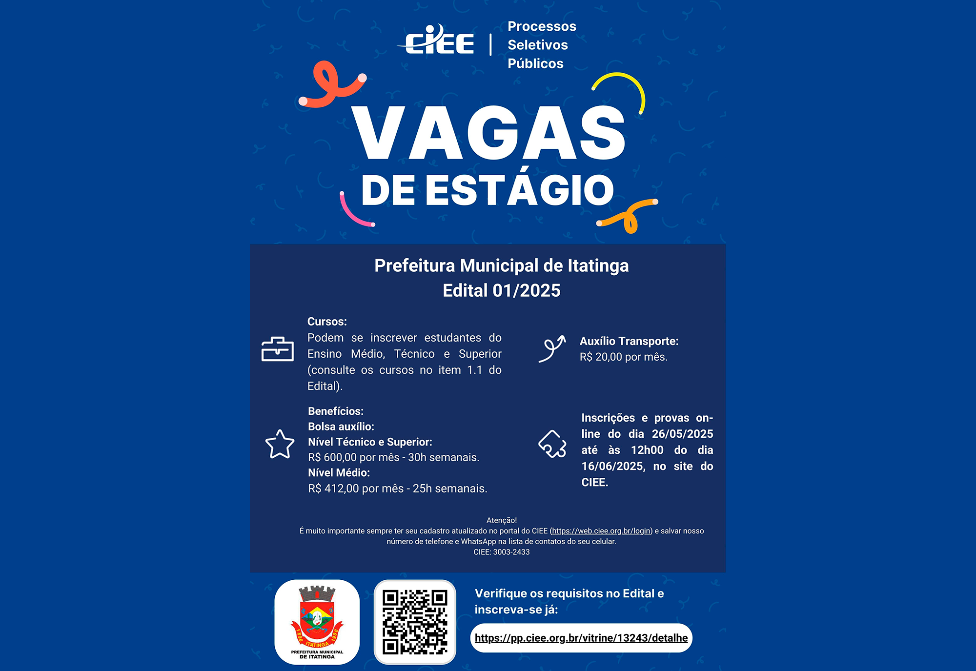 Atenção, estudantes!