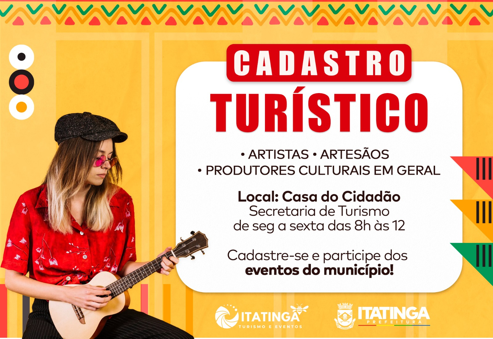 Cadastro Turístico para Artistas, Artesãos e Produtores Culturais