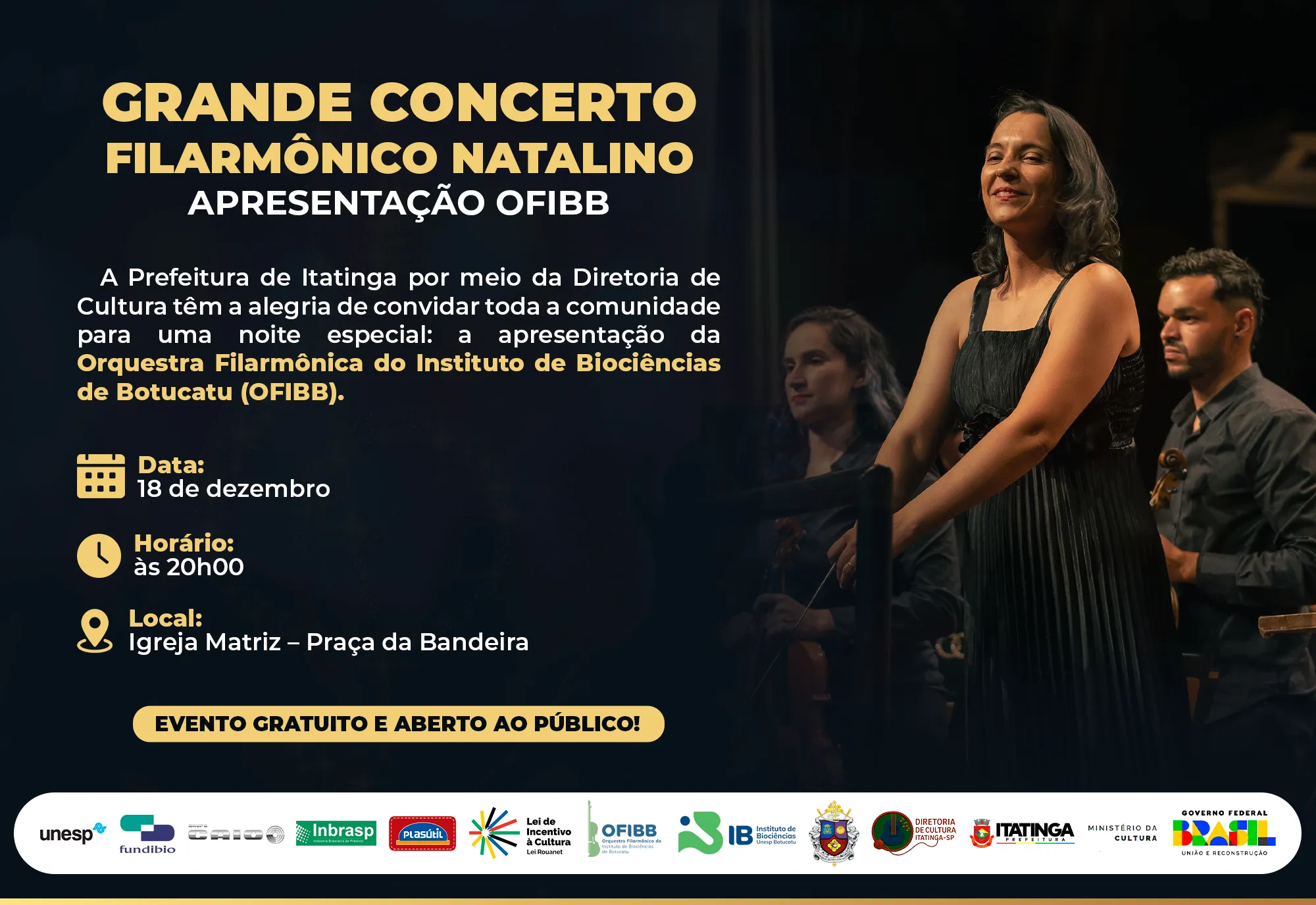 Grande Concerto Filarmônico Natalino – Apresentação da OFIBB