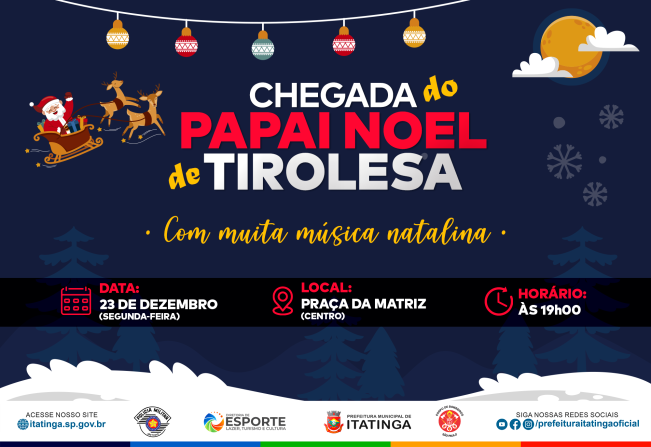 Chegada do Papai Noel de Tirolesa!  