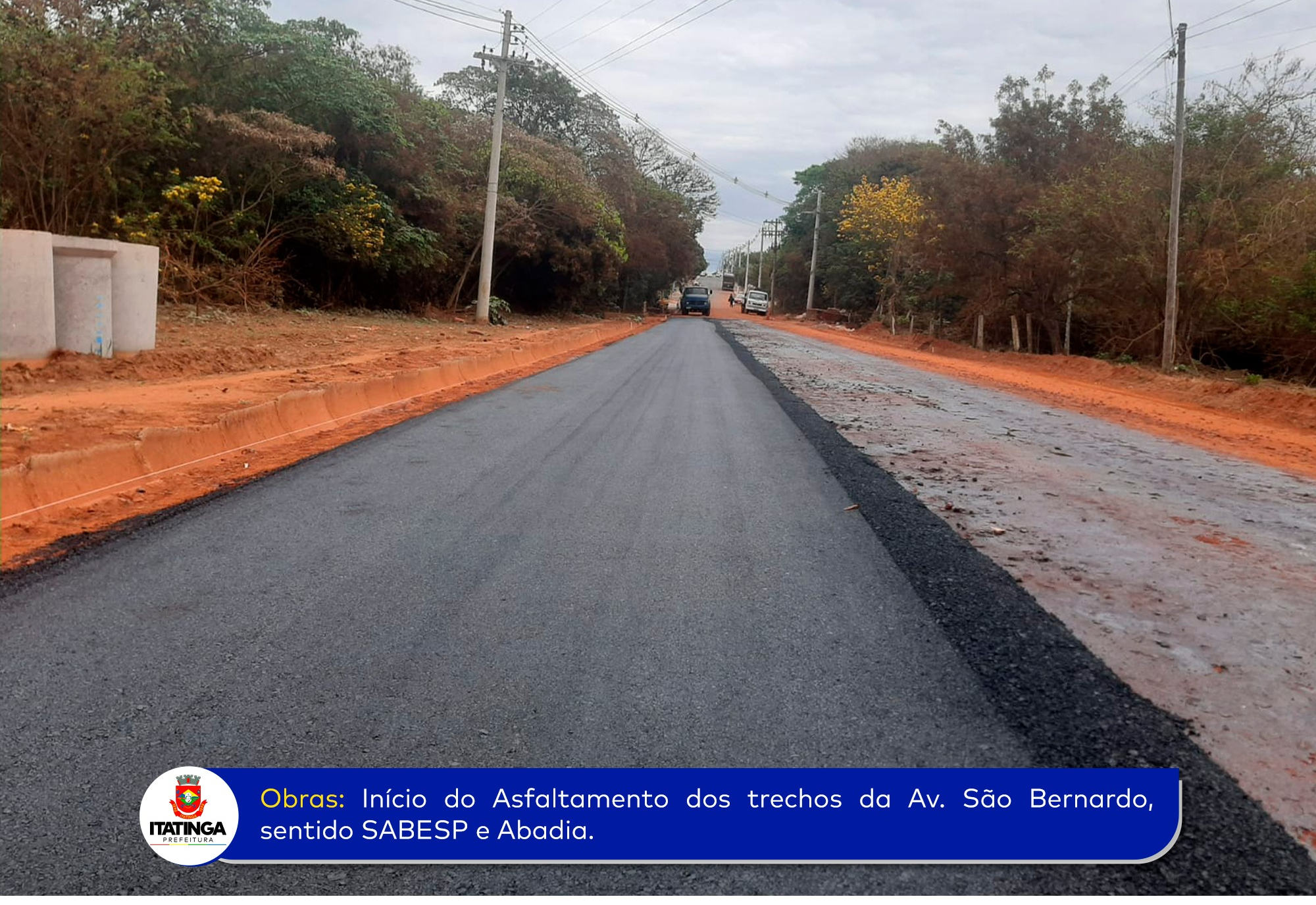 Início do Asfaltamento dos Trechos da Av. São Bernardo sentido SABESP E Abadia