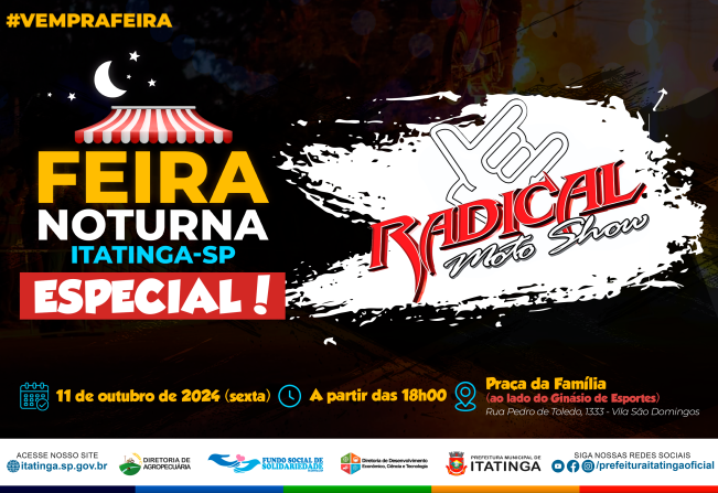Feira Noturna Especial em Itatinga! 
